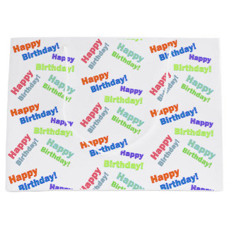Grand Sac Cadeau Joyeux Anniversaire