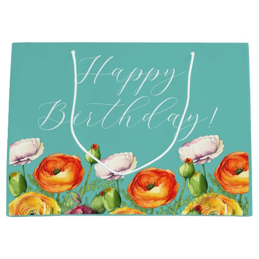 Grand Sac Cadeau Joyeux anniversaire (Devant)