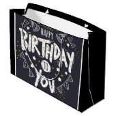 Grand Sac Cadeau Joyeux anniversaire (Dos Angle)