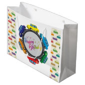 Grand Sac Cadeau Joyeux Anniversaire Automobiles (Devant Angle)