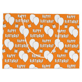 Grand Sac Cadeau Joyeux Anniversaire Avec Arrière - plan Orange De (Dos)
