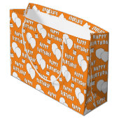 Grand Sac Cadeau Joyeux Anniversaire Avec Arrière - plan Orange De (Dos Angle)