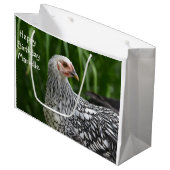 Grand Sac Cadeau Joyeux anniversaire avec du poulet (Devant Angle)