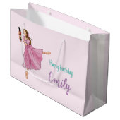 Grand Sac Cadeau Joyeux anniversaire - Ballerina Nutcracker avec no (Devant Angle)