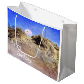 Grand Sac Cadeau Joyeux Anniversaire Beach Sunrise (Devant Angle)