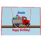 Grand Sac Cadeau Joyeux anniversaire Camion Chargement de cadeaux G (Dos)