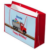 Grand Sac Cadeau Joyeux anniversaire Camion Chargement de cadeaux G (Devant Angle)