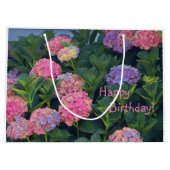 Grand Sac Cadeau Joyeux Anniversaire coloré Hydrangea (Dos)
