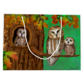 Grand Sac Cadeau Joyeux anniversaire du hibou de nous ! (Dos)