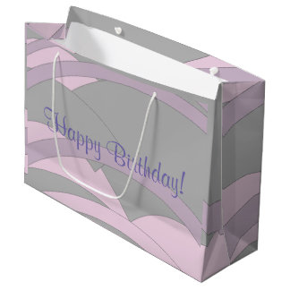 Grand Sac Cadeau Joyeux anniversaire élégant