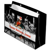 Grand Sac Cadeau Joyeux anniversaire, Jésus ! Noël drôle (Devant Angle)