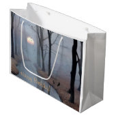 Grand Sac Cadeau Joyeux anniversaire Misty Morning (Devant Angle)