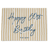 Grand Sac Cadeau Joyeux Anniversaire N'Importe Quel Âge Personnalis (Devant)