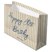 Grand Sac Cadeau Joyeux Anniversaire N'Importe Quel Âge Personnalis (Devant Angle)