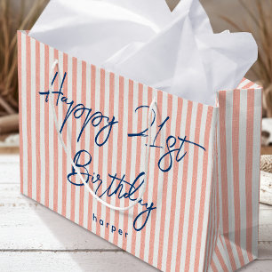 Grand Sac Cadeau Joyeux Anniversaire N'Importe Quel Âge Personnalis