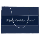 Grand Sac Cadeau Joyeux Anniversaire Nom du texte du script personn (Dos)