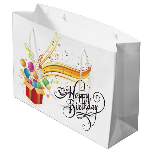 Grand Sac Cadeau Joyeux Anniversaire Pour Vous (Dos Angle)