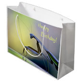 Grand Sac Cadeau Joyeux Anniversaire priant Mantis (Dos Angle)