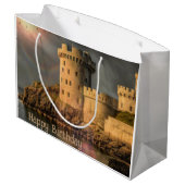Grand Sac Cadeau Joyeux Anniversaire Roi Du Château (Dos Angle)