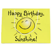 Grand Sac Cadeau Joyeux anniversaire, soleil ! (Devant)