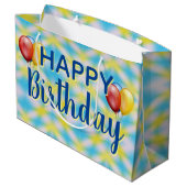 Grand Sac Cadeau Joyeux Anniversaire Tie Dye Reuseable (Dos Angle)