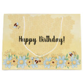 Grand Sac Cadeau Joyeux anniversaire Whimsical (Devant)