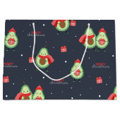 Grand Sac Cadeau Joyeux Avocado de Noël (Devant)
