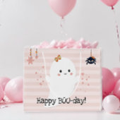 Grand Sac Cadeau Joyeux BOOday Kawaii Ghost Pink Halloween