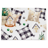 Grand Sac Cadeau Joyeux cadeau de décoration de Noël (Devant)