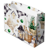 Grand Sac Cadeau Joyeux cadeau de décoration de Noël (Dos Angle)