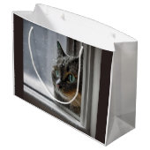 Grand Sac Cadeau Joyeux Chat Kitty Holiday (Dos Angle)