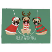 Grand Sac Cadeau Joyeux Chiens de Carlin Woofmas (Dos)