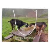 Grand Sac Cadeau Joyeux dimanche de chèvre Anniversaire (Dos)