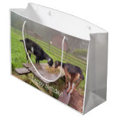 Grand Sac Cadeau Joyeux dimanche de chèvre Anniversaire (Dos Angle)