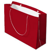 Grand Sac Cadeau Joyeux et lumineux Script élégant Noël rouge (Dos Angle)