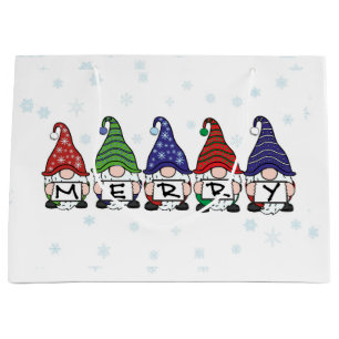 Grand Sac Cadeau Joyeux Gnomes