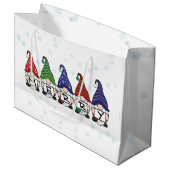 Grand Sac Cadeau Joyeux Gnomes (Devant Angle)
