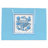 Grand Sac Cadeau Joyeux Hanukkah (Dos)