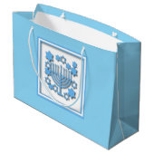 Grand Sac Cadeau Joyeux Hanukkah (Dos Angle)