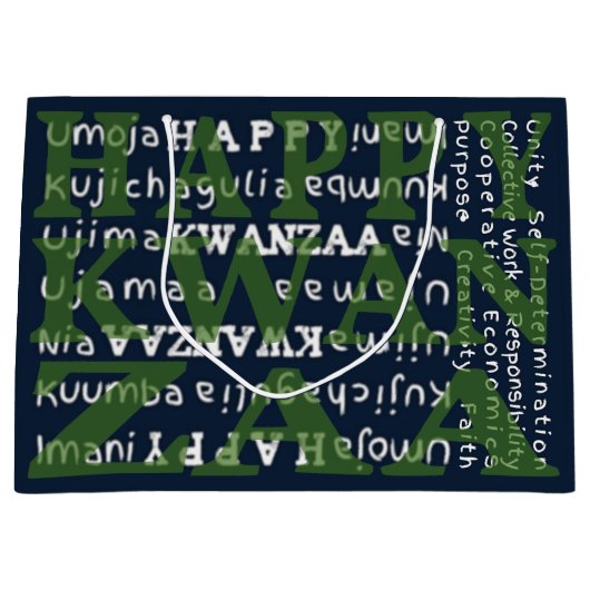 Grand Sac Cadeau Joyeux Kwanzaa (Devant)