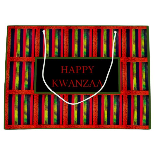 Grand Sac Cadeau Joyeux Kwanzaa (Devant)