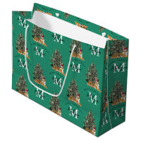 Joyeux Monogramme de Noël personnalisé Tigre et ve