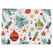 Grand Sac Cadeau Joyeux Motif d'illustration de Noël (Dos)