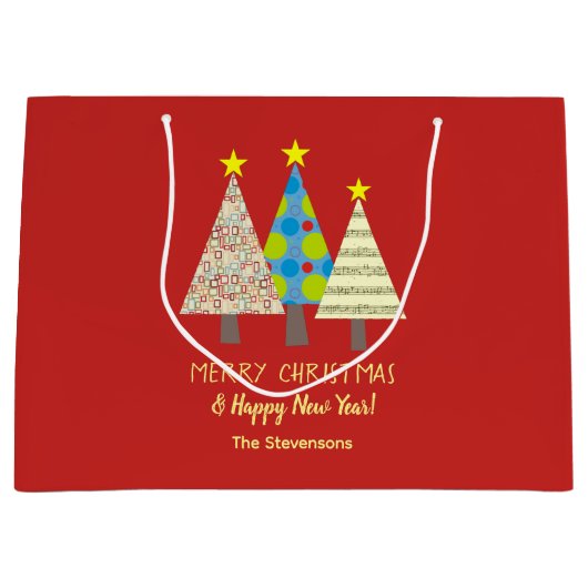 Grand Sac Cadeau Joyeux Noël (Devant)