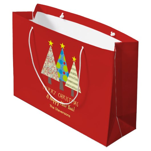 Grand Sac Cadeau Joyeux Noël (Dos Angle)