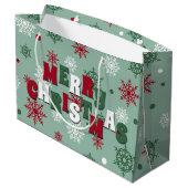 Grand Sac Cadeau Joyeux Noël (Dos Angle)