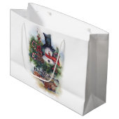 Grand Sac Cadeau Joyeux Noël (Devant Angle)