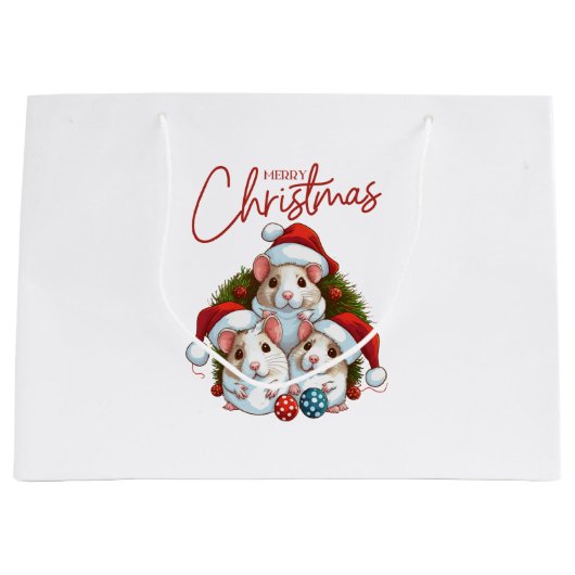 Grand Sac Cadeau Joyeux Noël (Devant)