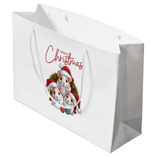 Grand Sac Cadeau Joyeux Noël (Dos Angle)