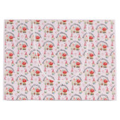 Grand Sac Cadeau Joyeux Noël Aquarelle Gnome Et Champignons (Devant)